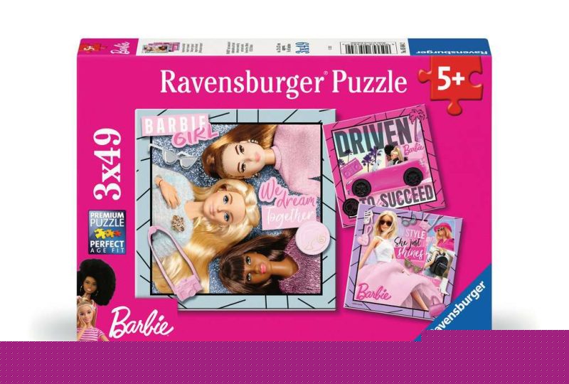 Puzzel 3x49 stukjes Barbie: Inspire the World!