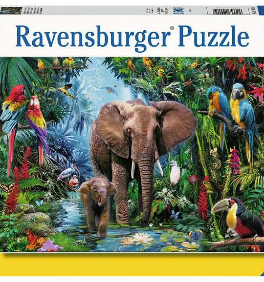 Puzzel 150 stukjes xxl Olifanten in de jungle