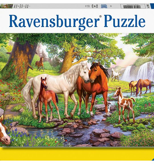 Puzzel 300 stukjes Wilde paarden bij de rivier