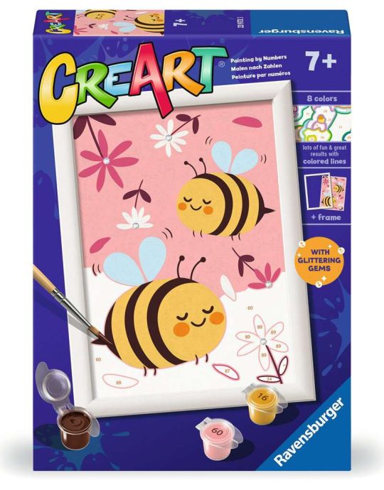 Ravensburger CreArt Serie E Glitter - Happy Bumblebees