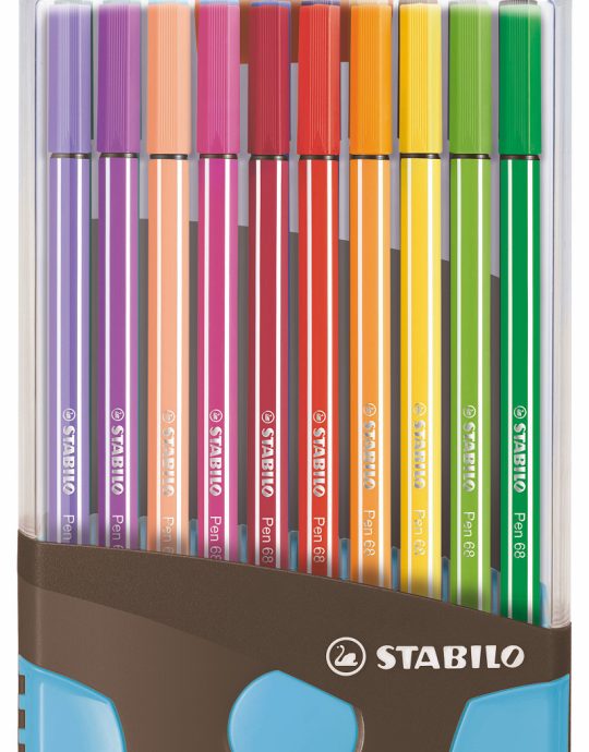 Stabilo pen 68 colorparade antraciet/lichtblauw