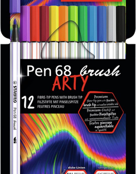 Stabilo Pen 68 brush Arty 12 stuks