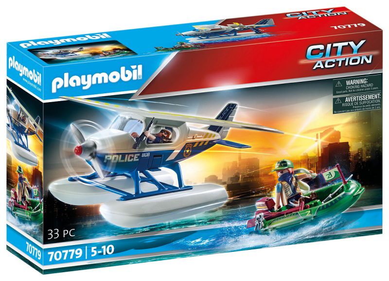Playmobil Politiewatervliegtuig smokkelaar-achtervolging