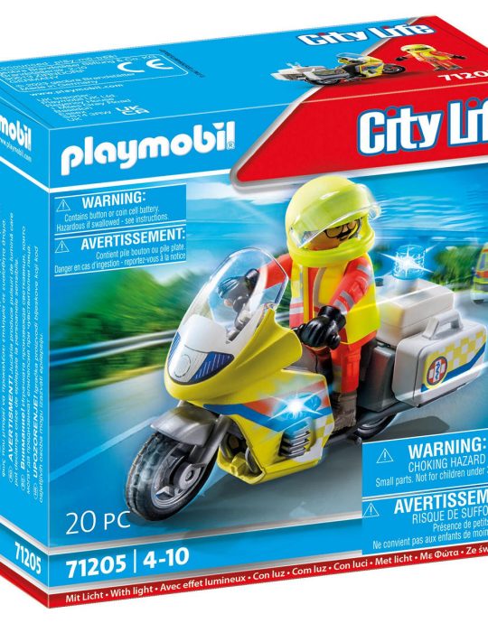 Playmobil City Life Noodmotorfiets met zwaailicht