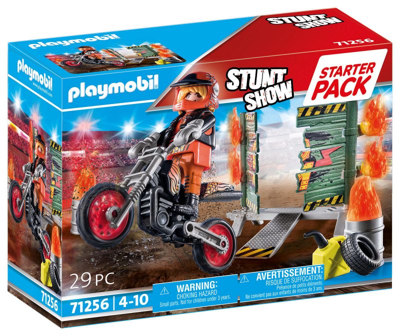 Playmobil Starterpack Stuntshow motor met vuurmuur