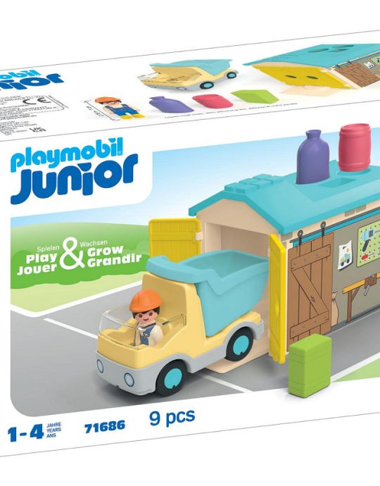 Playmobil Junior Junior Werkman met sorteer-garage
