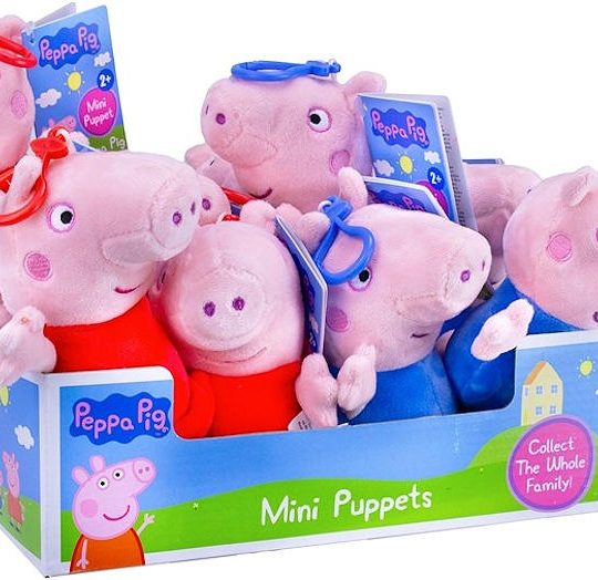 Pluche Peppa Pig sleutelhanger assorti