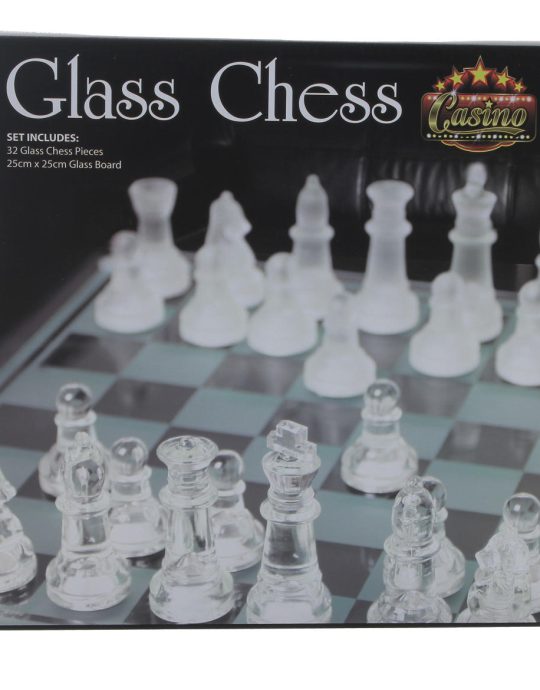Schaakspel glas 25x25cm
