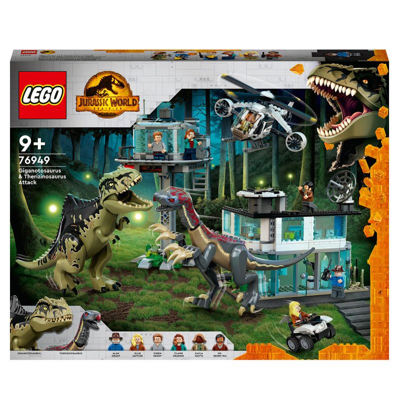 LEGO Jurrasic World Giganotosaurus  AND  Therizinosaurus Attack
