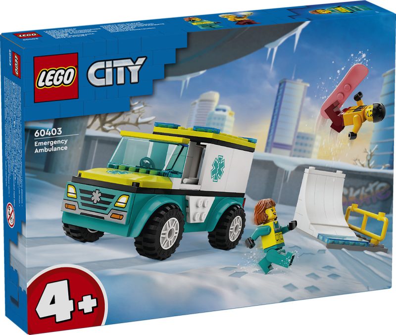 LEGO City voertuigen Ambulance en snowboarder