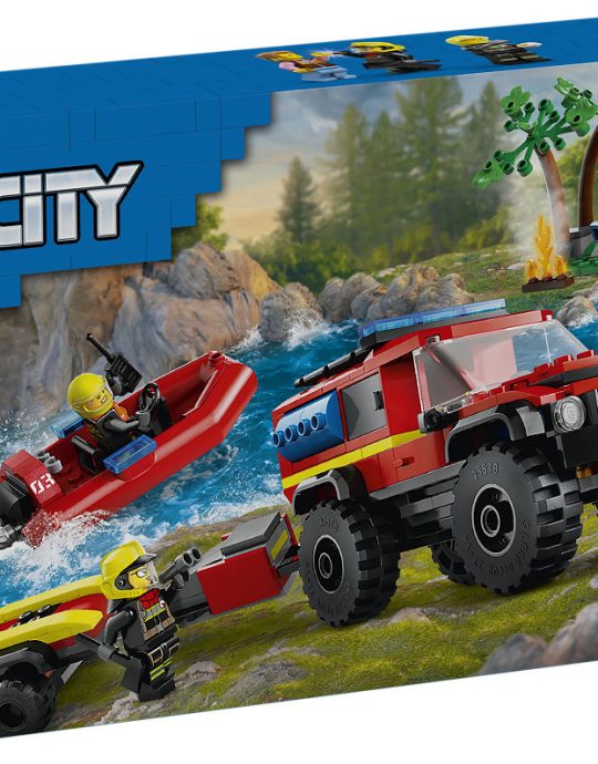 LEGO City Brandweer 4x4 brandweerauto met reddingsboot