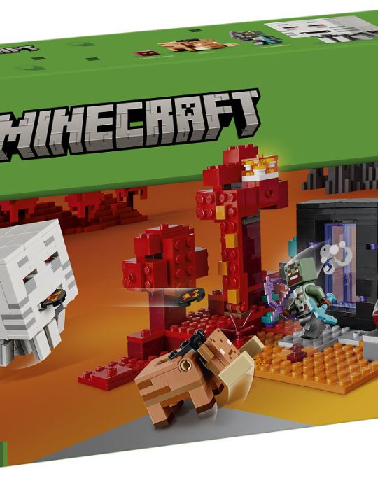 LEGO Minecraft Hinderlaag bij het Nether-portaal