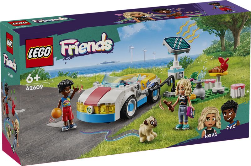 LEGO Friends Elektrische auto en oplaadpunt