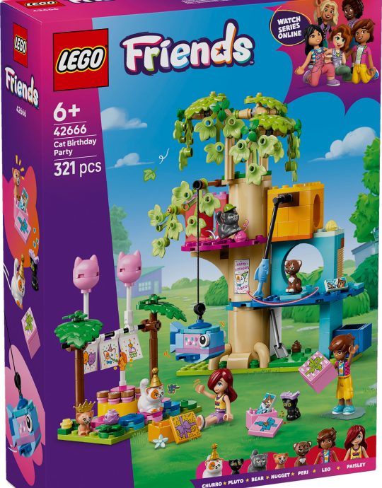 LEGO Friends Kattenverjaardagsfeestje en boomhut