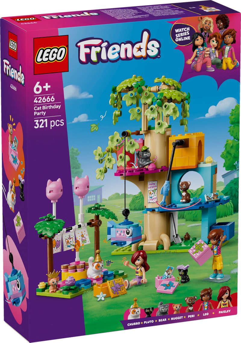 LEGO Friends Kattenverjaardagsfeestje en boomhut