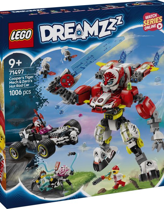 LEGO DREAMZzz Coopers tijgermecha en Zero 's hot rod auto