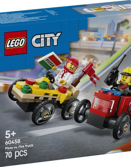 LEGO City Voertuigen Racepakket: Pizzawagen vs. Brandweer