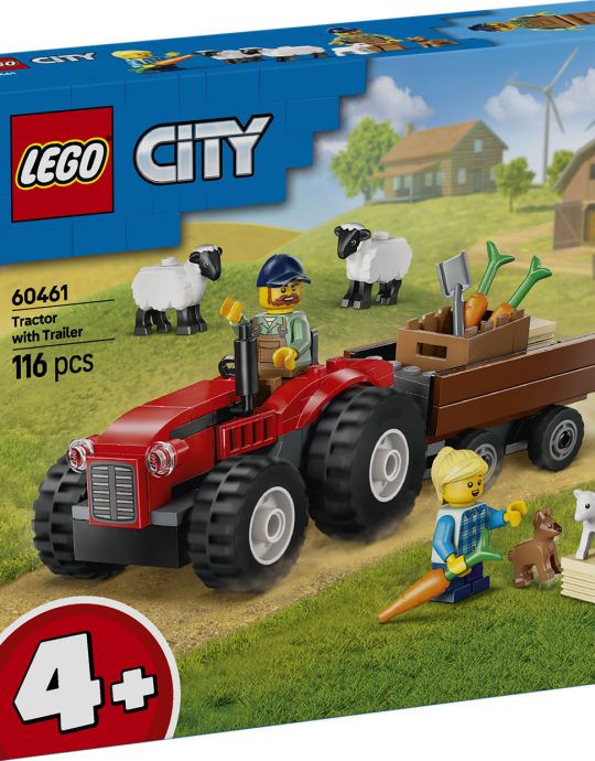 LEGO City Voertuigen Rode tractor met aanhanger en schapen