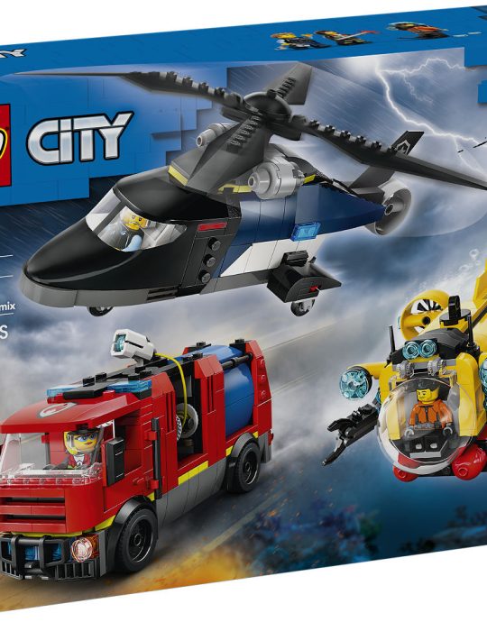 LEGO City Voertuigen Helikopter, brandweerauto en onderzeeër