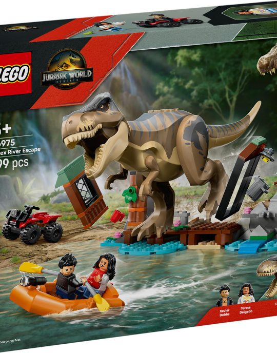 LEGO Jurassic World T. rex rivierontsnapping