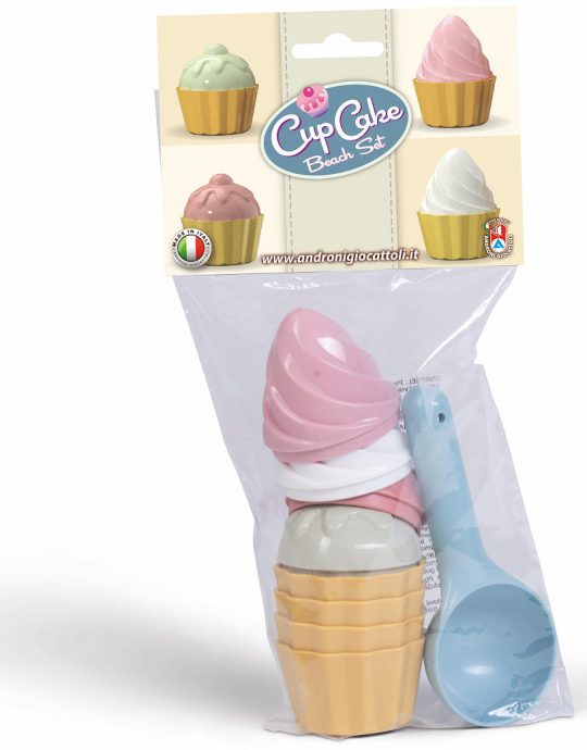 Strandset Cup Cake pastel 9-delig