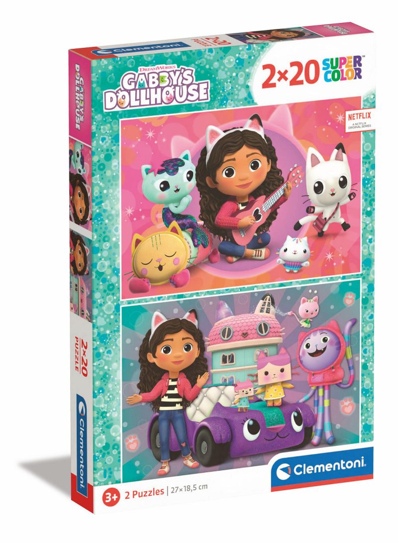 Clementoni Puzzel 2x20 stukjes Gabby´s Dollhouse