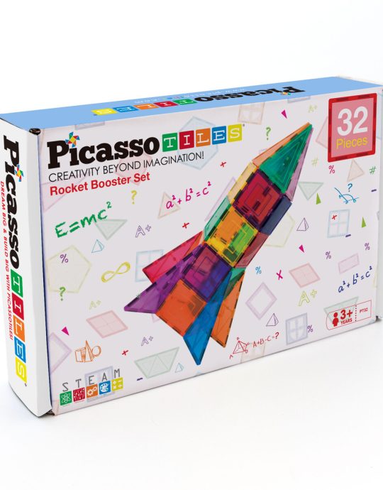 Picasso Tiles Rocket Booster Magnetic Tiles set 32pcs