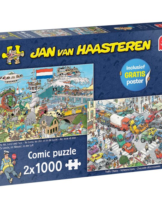 Puzzel 2x1000 st. JvH Verkeerschaos  AND  Ter Land, Ter Zee