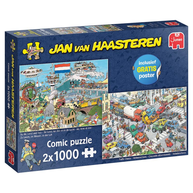 Puzzel 2x1000 st. JvH Verkeerschaos  AND  Ter Land, Ter Zee
