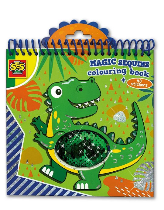 SES Magic pailletten kleurboek (blauw/groen)