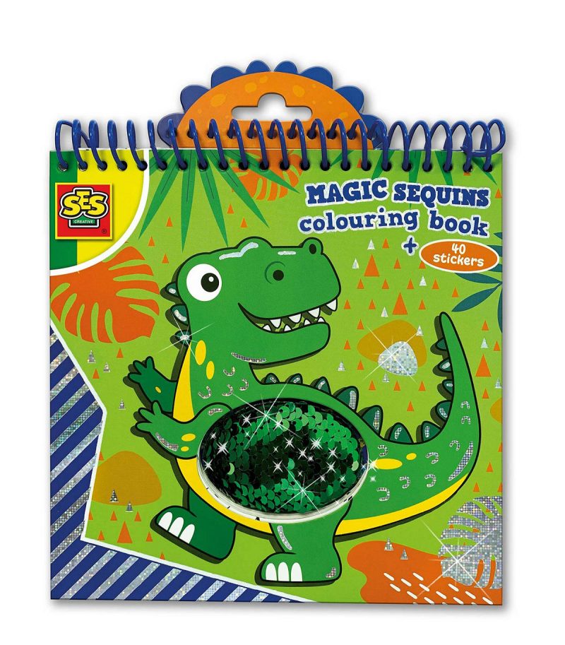 SES Magic pailletten kleurboek (blauw/groen)