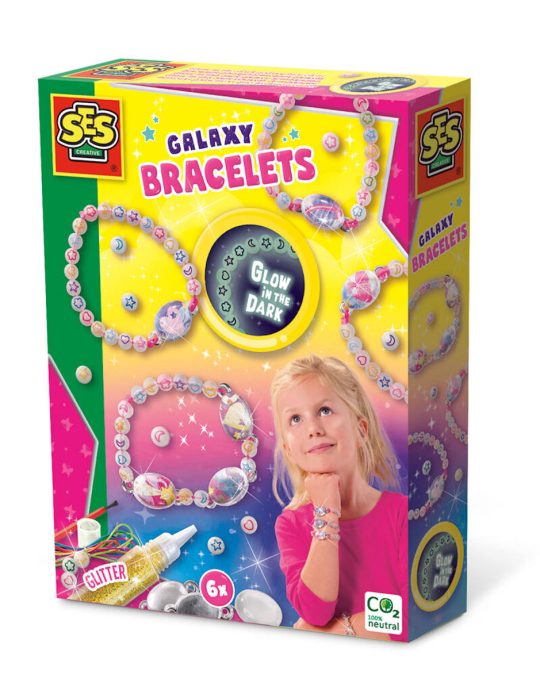 SES Glow in the dark galaxy armbanden