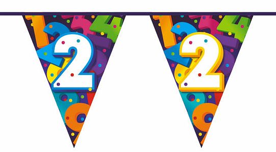 Vlaggenlijn Cijfers 10 meter - 2 jaar