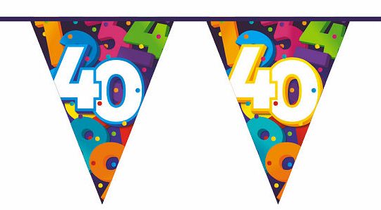 Vlaggenlijn Cijfers 10 meter - 40 jaar