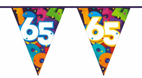 Vlaggenlijn Cijfers 10 meter - 65 jaar