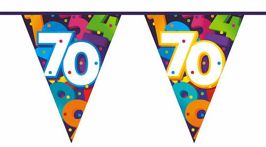 Vlaggenlijn Cijfers 10 meter - 70 jaar