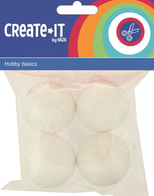 Polystyreen bollen groot Create-it 4 stuks
