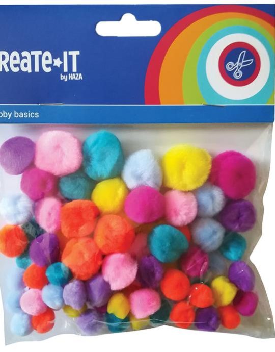 Pompoms Bright Mix Creati-it 75 stuks