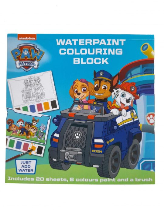Waterverf kleurboek Paw Patrol