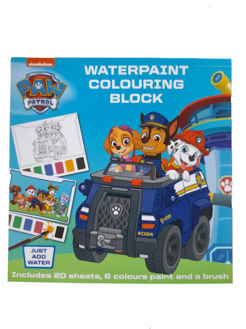 Waterverf kleurboek Paw Patrol