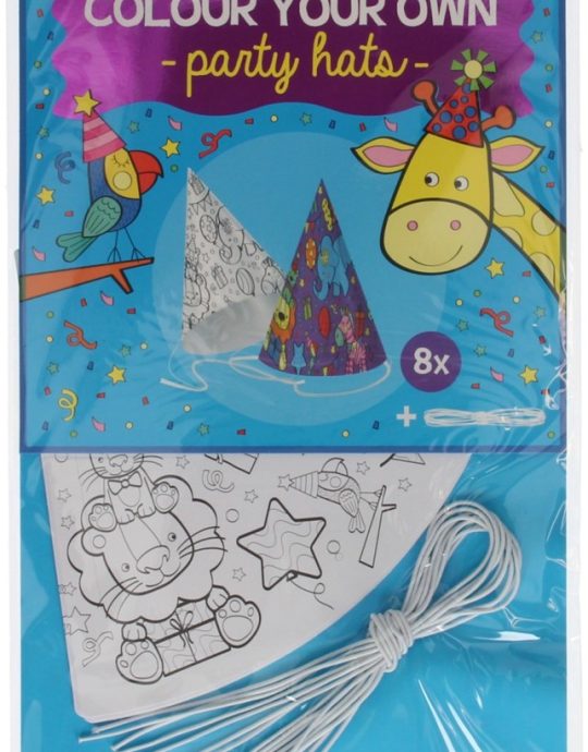 Kleur je eigen feesthoedjes 3 assorti