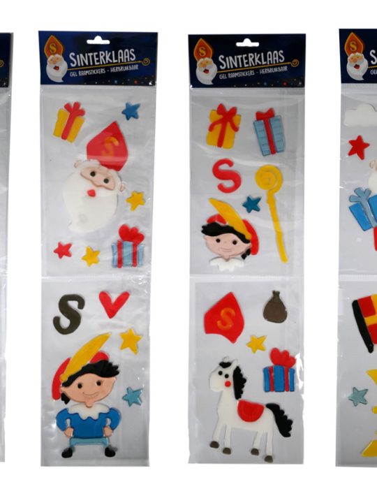 Sinterklaas Gel Raamstickers assorti