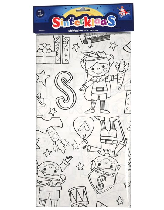 Sinterklaas kleur je eigen tafelkleed 138x220cm