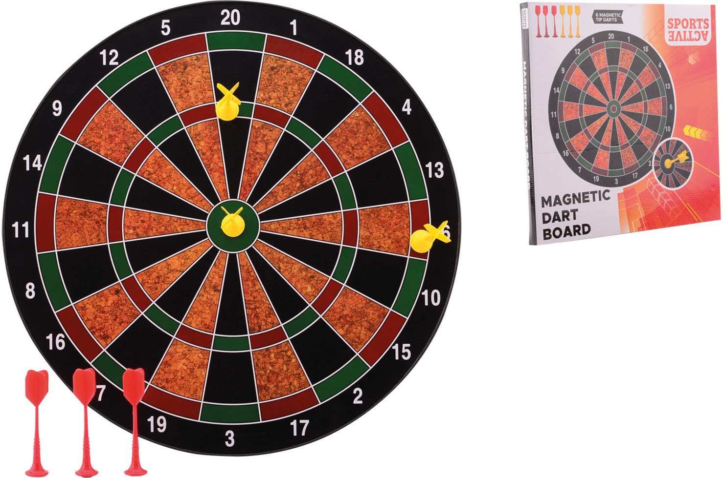 Aanmoediging werkwoord telefoon Sports Active magnetisch dartbord met 6 darts
