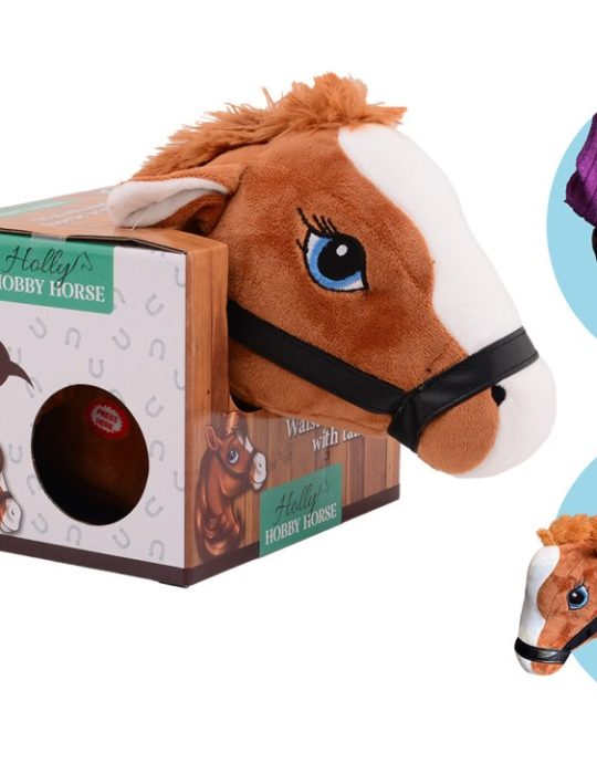 Holly Horse - Paarden hoofd met elastieken band -bruin