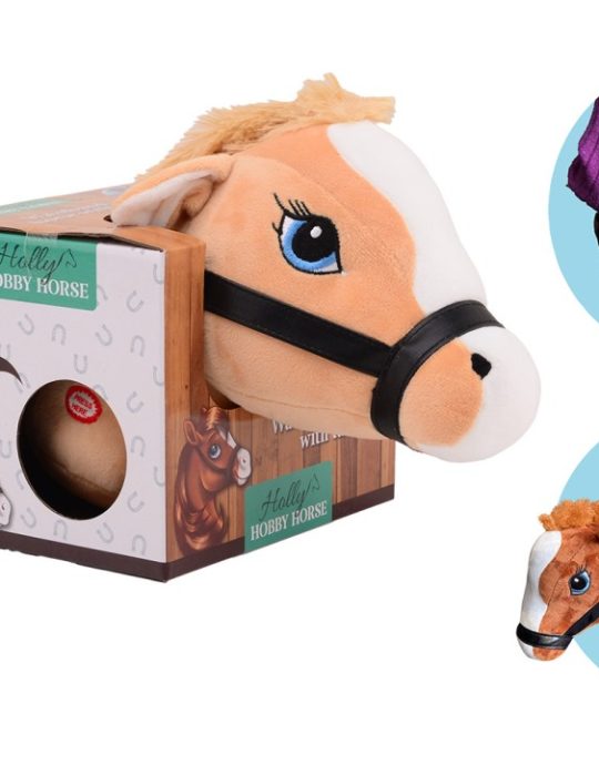 Holly Horse - Paarden hoofd met elastieken band -bruin