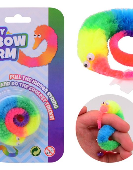 Gekke regenboog worm op kaart