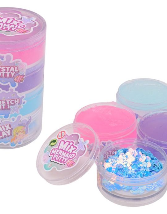 Zeemeermin kristal putty - 3 kleuren