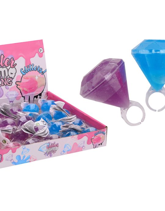 Glitter putty in ring assorti in display