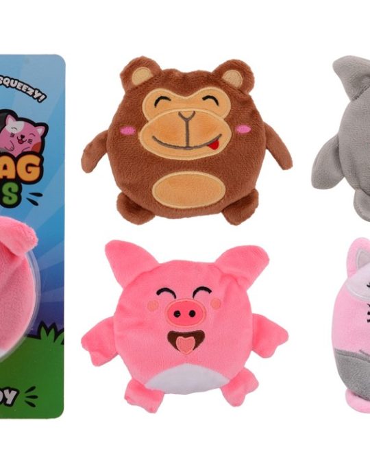 Schattige dieren sandbaggers op kaart - 4 assorti